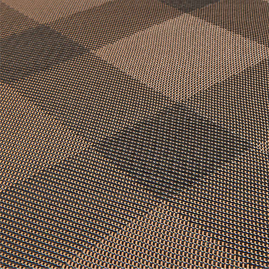 Chilewich ® Rectangular Earth Brown Plaid Easy-Clean Vinyl Placemat