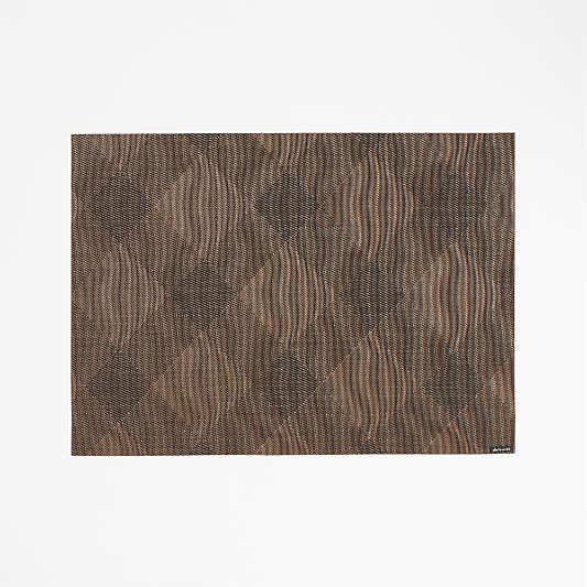 Chilewich ® Rectangular Earth Brown Plaid Easy-Clean Vinyl Placemat