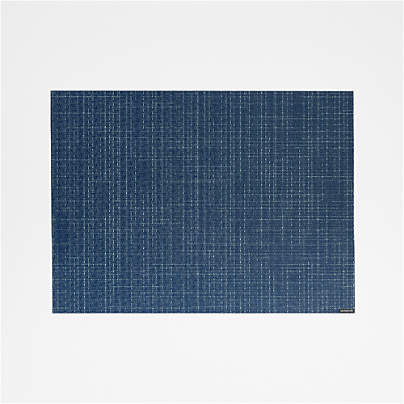 Chilewich ® Rectangular Charm Navy Blue Easy-Clean Vinyl Placemat