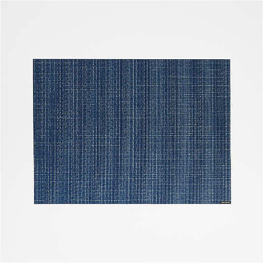 Chilewich ® Rectangular Charm Navy Blue Easy-Clean Vinyl Placemat