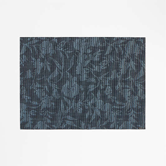 Chilewich ® Rectangular Indigo Floral Easy-Clean Vinyl Placemat