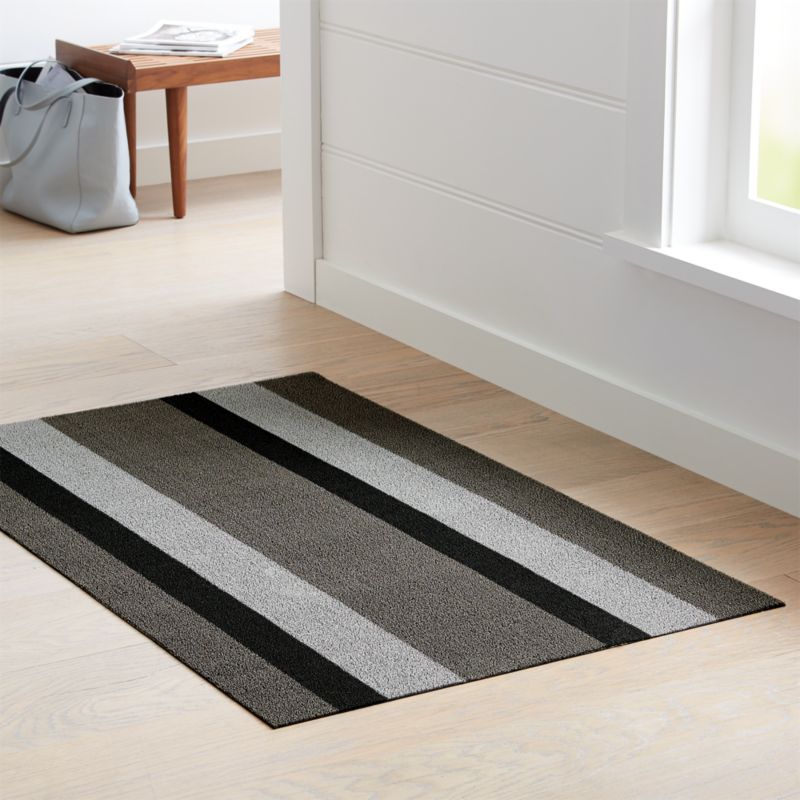 Chilewich ® Silver/Black Woven Indoor/Outdoor Floormat 36"x60" - image 0 of 6