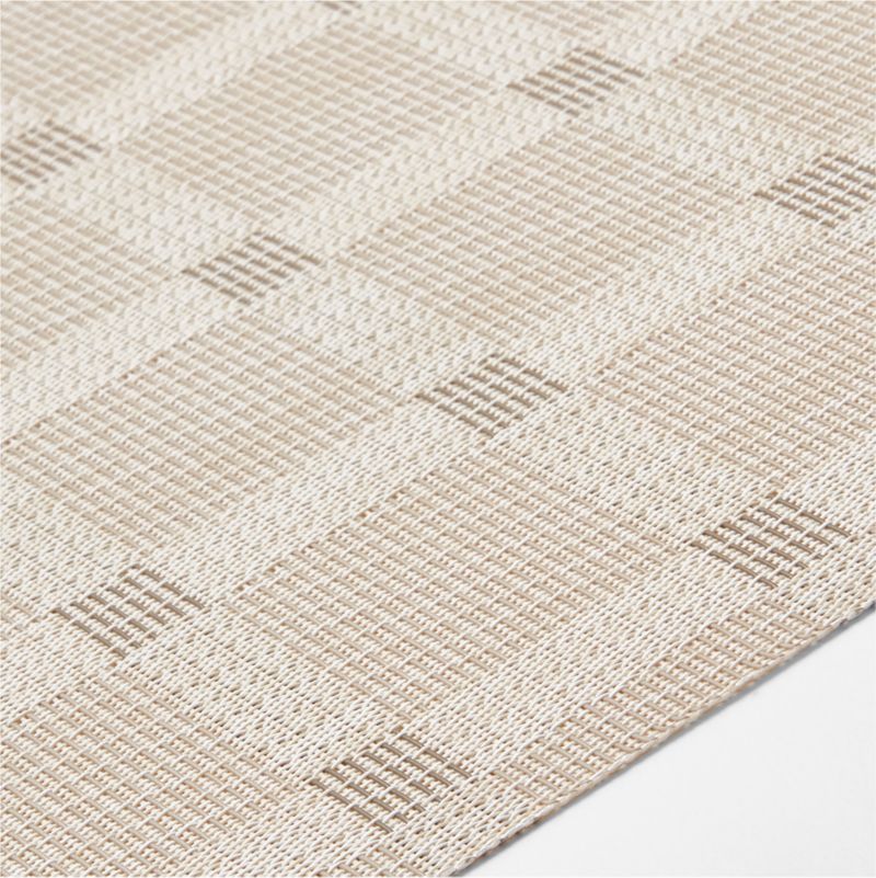 Chilewich® Natural Taupe and Calm Beige Rectangular Tile Easy-Clean Vinyl Placemat