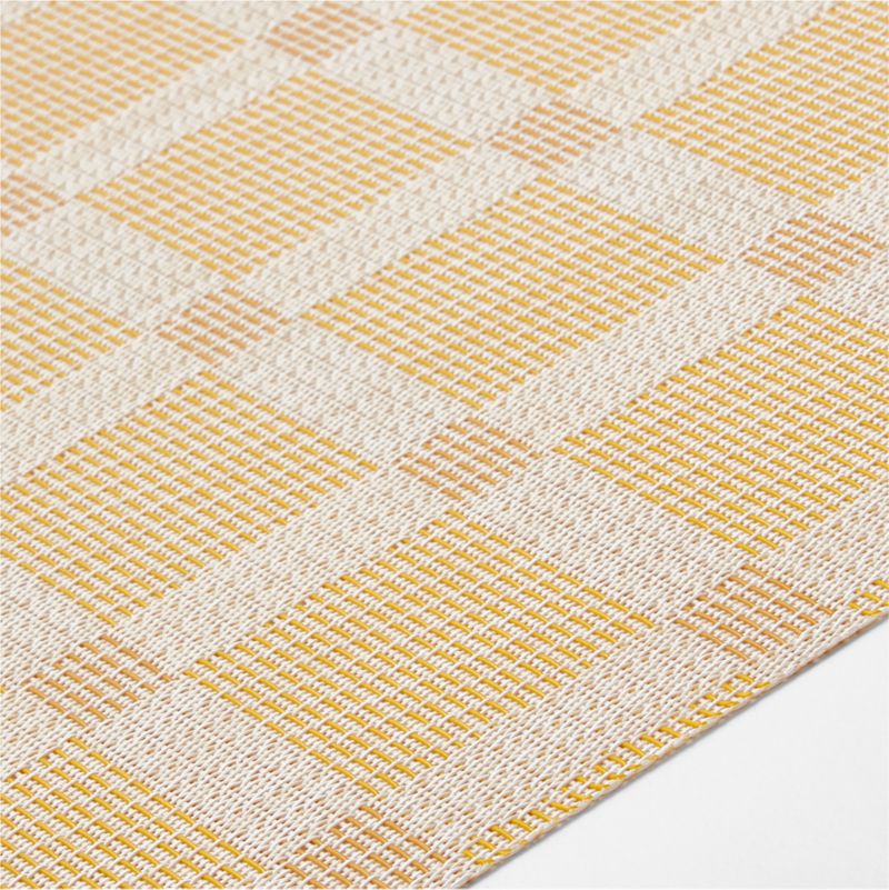 Chilewich® Savannah Yellow and Soleil Yellow Rectangular Tile Easy-Clean Vinyl Placemat