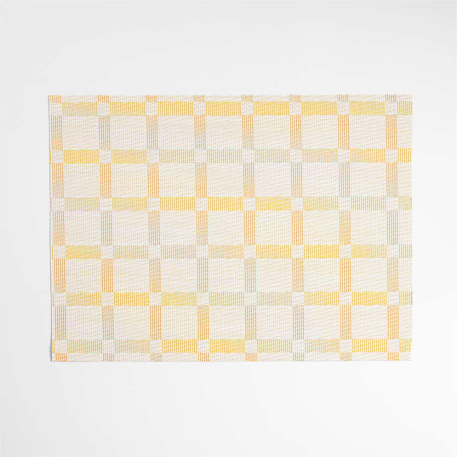 Chilewich Savannah Yellow and Soleil Yellow Rectangular Tile EasyClean
