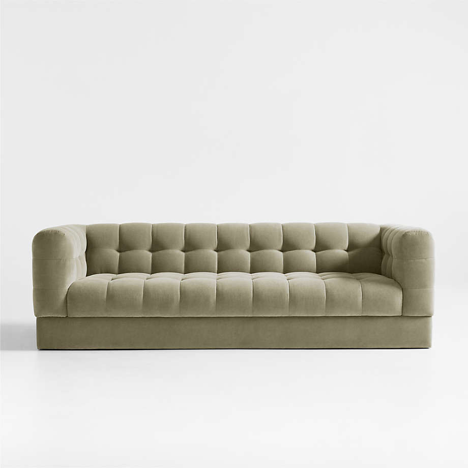 Chiltern Velvet Tufted Sofa 94" Crate & Barrel