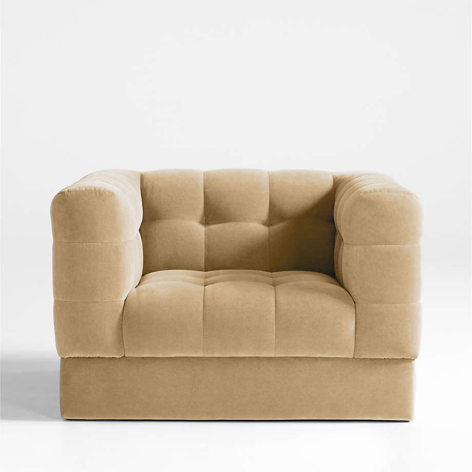 Velvet tufted online chair