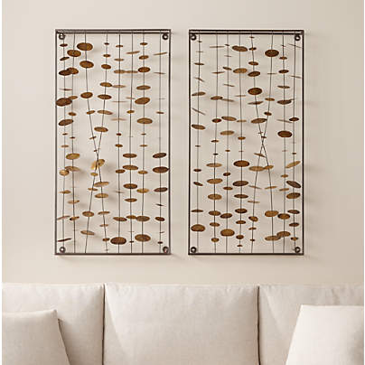 'Chimes' Metal Wall Art Sculptures, Set of 2