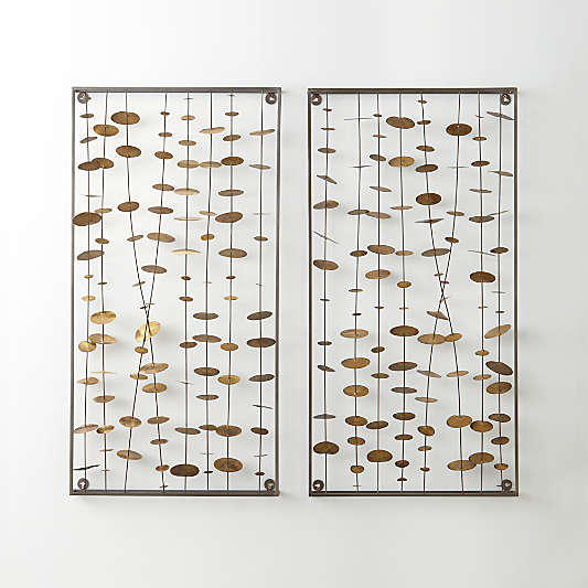 'Chimes' Metal Wall Art Sculptures, Set of 2