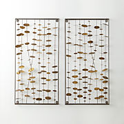 "Dune" Hand-Carved Bleached Wood Wall Art 30"x30"