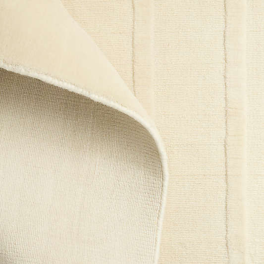 Chelsea Wool Handwoven Ivory Rug Swatch 12"x18"