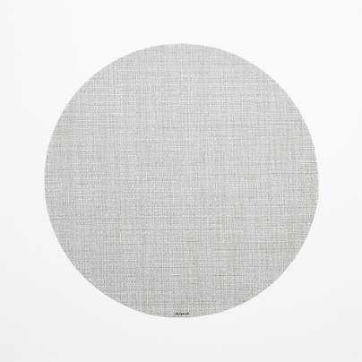 Chilewich ® Crepe Round White Vinyl Placemat