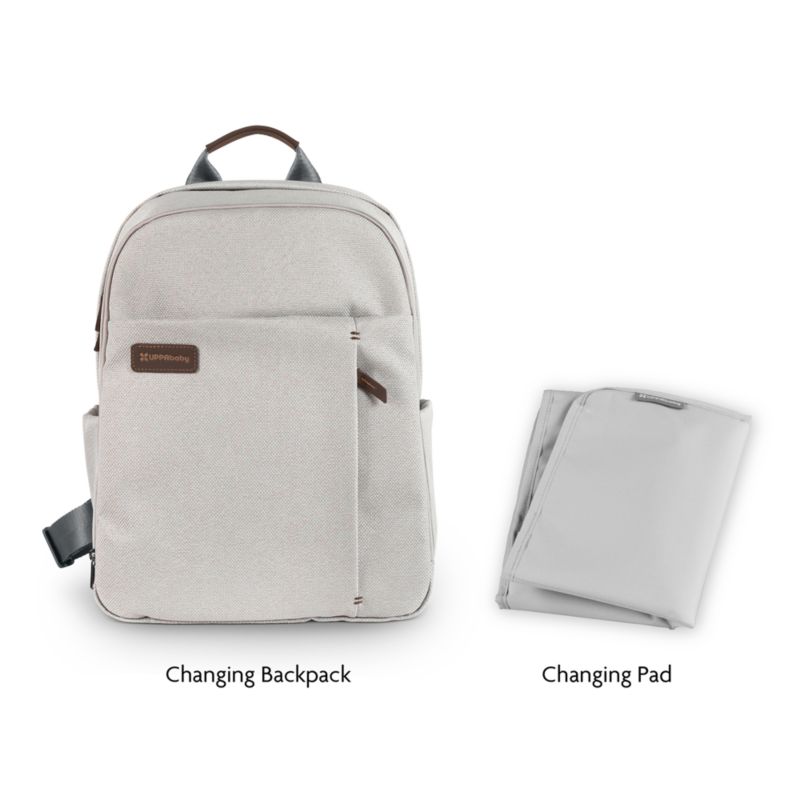 UPPAbaby Savannah Pearl Grey Jacquard Diaper Bag Backpack - image 6 of 8