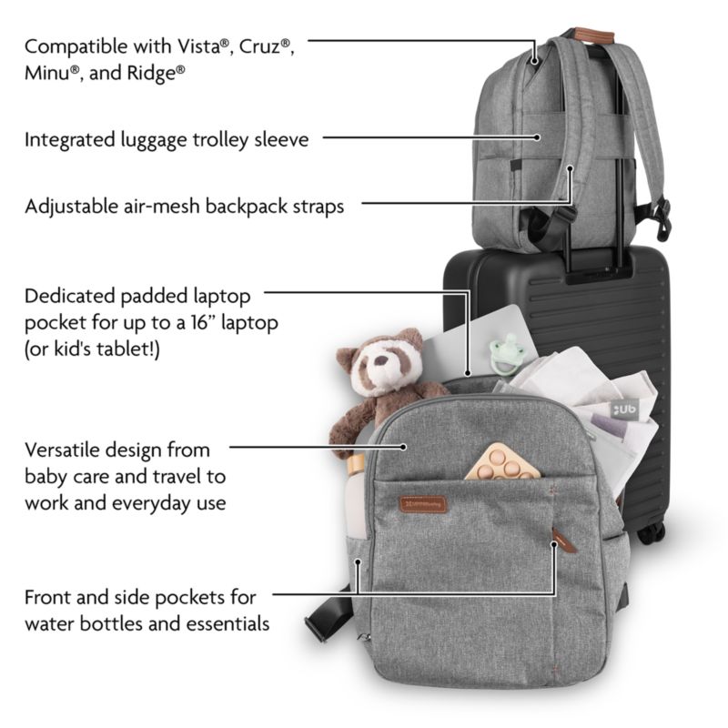 UPPAbaby ® Owen Mocha Melange Diaper Bag Backpack - image 5 of 8