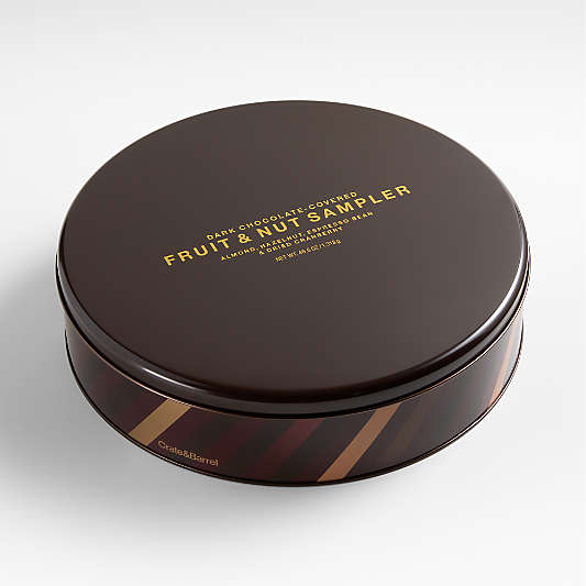 Dark Chocolate-Covered Fruit & Nut Sampler in Gift Tin