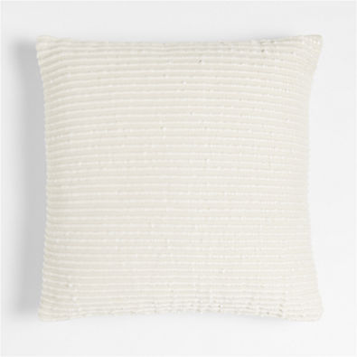 View Chords 23"x23" Mudcloth Cream Outdoor Pillow by Leanne Ford details