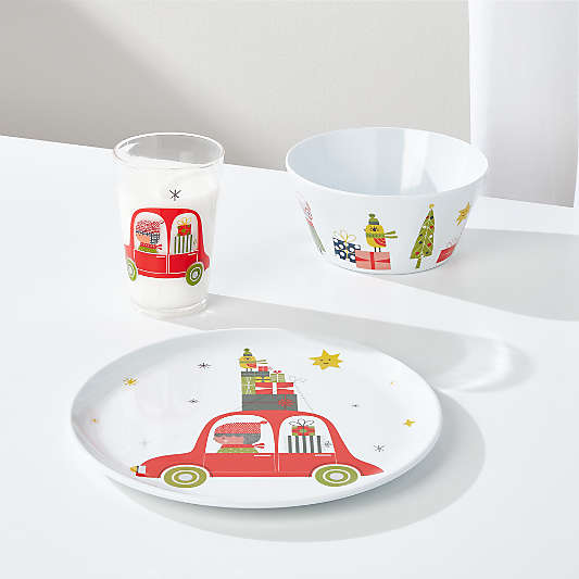 Christmas Whimsy 3-Piece Melamine Holiday Set