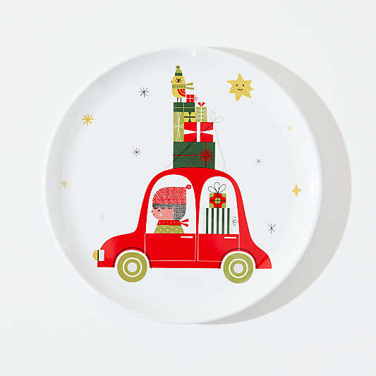 Christmas Whimsy Melamine Holiday Plate