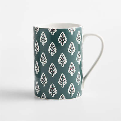 Christmas Tree Block Print 12.75-oz. Mug