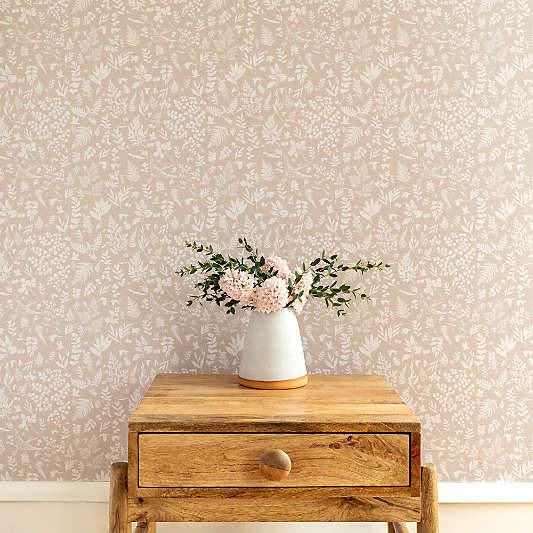 Chasing Paper Blush Pink Fern Peel and Stick Wallpaper