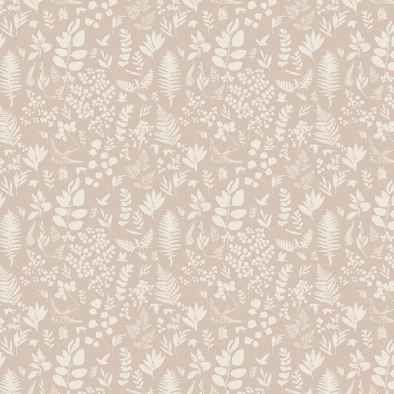 Chasing Paper Blush Pink Fern Peel and Stick Wallpaper Swatch