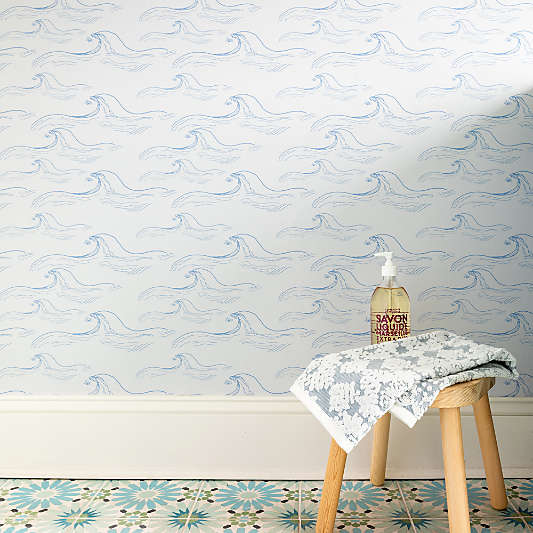 Chasing Paper Blue and White No. 8 Seaside Peel and Stick Wallpaper