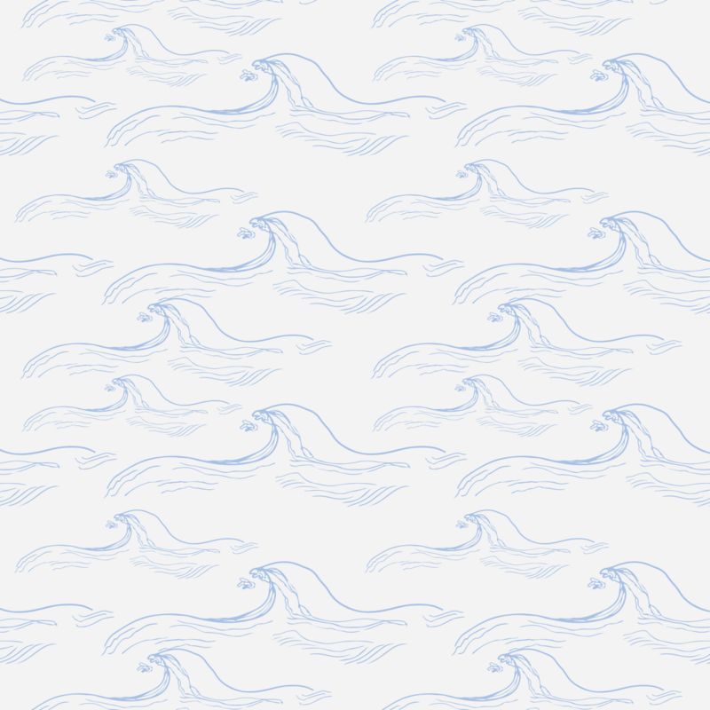 Chasing Paper Blue and White No. 8 Seaside Peel and Stick Wallpaper 2'x'12' - image 1 of 2