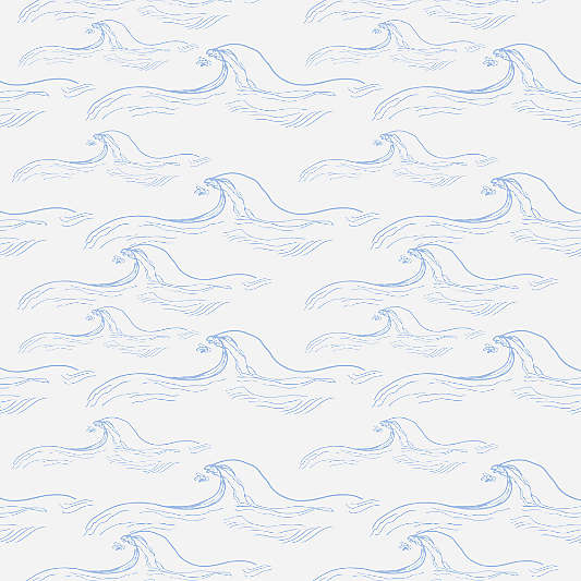 Chasing Paper Blue and White No. 8 Seaside Peel and Stick Wallpaper