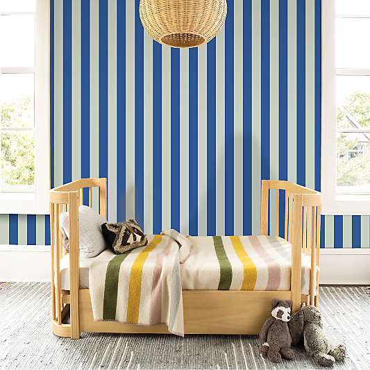 Chasing Paper Blue Resort Stripe Peel and Stick Wallpaper