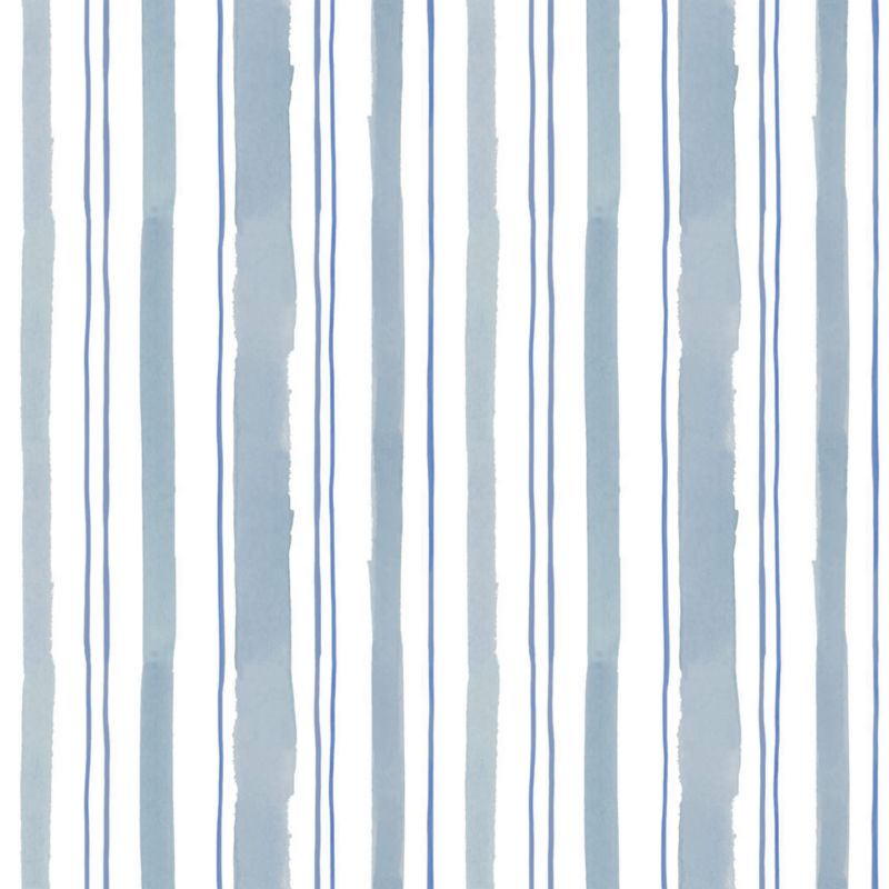 Chasing Paper Blue and Grey Stripes Peel and Stick Wallpaper 2'x8' - image 1 of 2