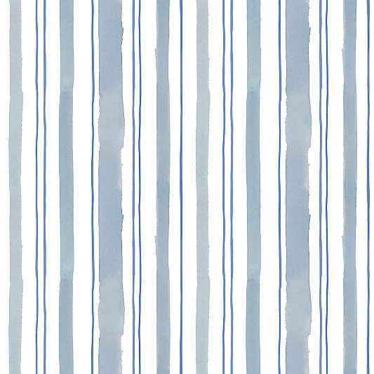 Chasing Paper Blue and Grey Stripes Peel and Stick Wallpaper