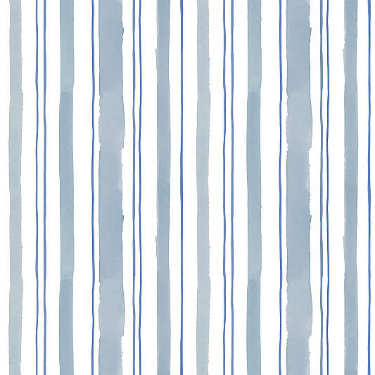 Chasing Paper Blue and Grey Stripes Peel and Stick Wallpaper 2'x8'