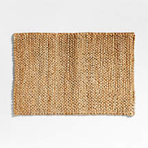 Chunky Loop Jute Natural Doormat 24"x36" + Reviews | Crate & Barrel