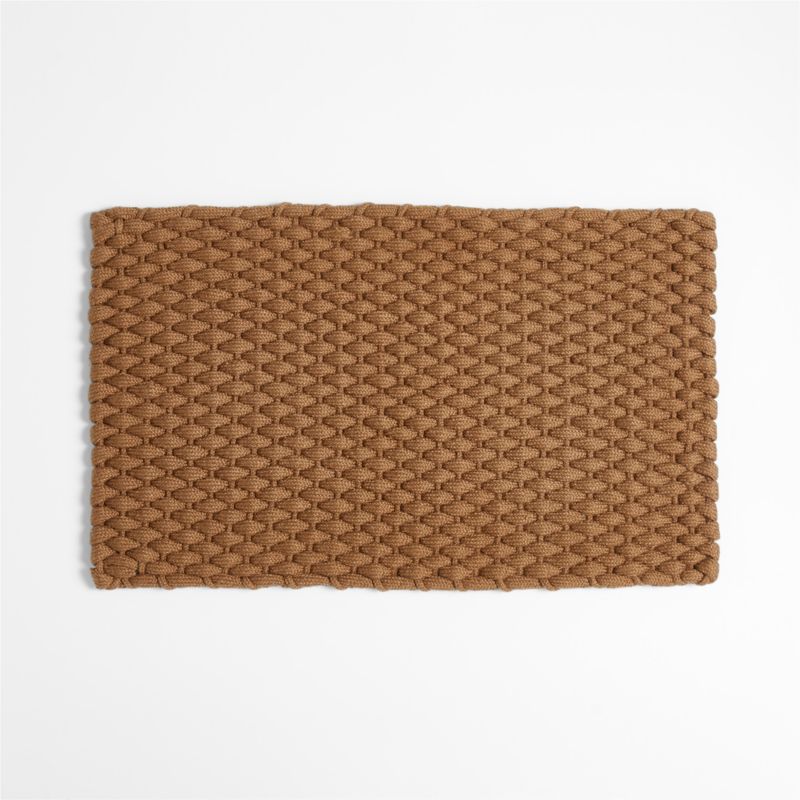 Chunky Woven Brulee Brown Indoor/Outdoor Doormat 18"x30"