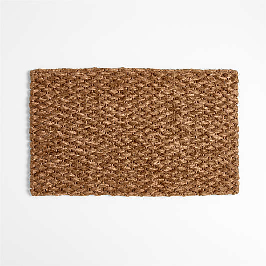 Chunky Woven Brulee Brown Indoor/Outdoor Doormat 18"x30"