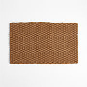 Chunky Woven Brulee Brown Indoor/Outdoor Doormat 18"x30"