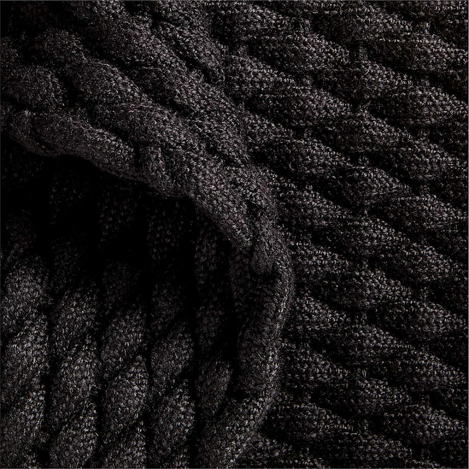 Chunky Weave Performance Black Indoor/Outdoor Doormat 18"x30"