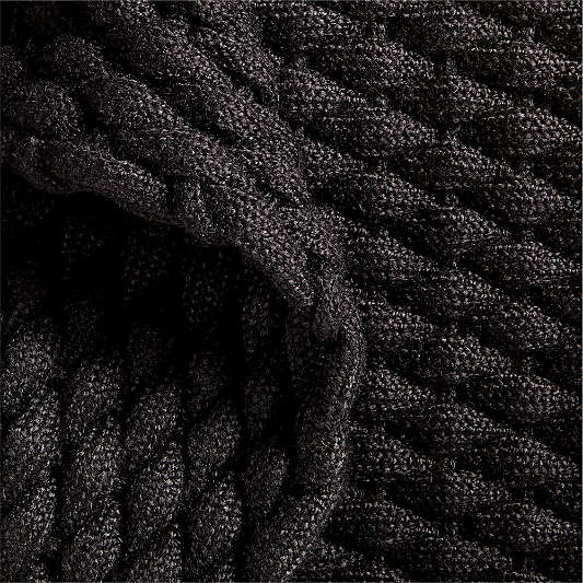 Chunky Weave Performance Black Indoor/Outdoor Doormat 18"x30"