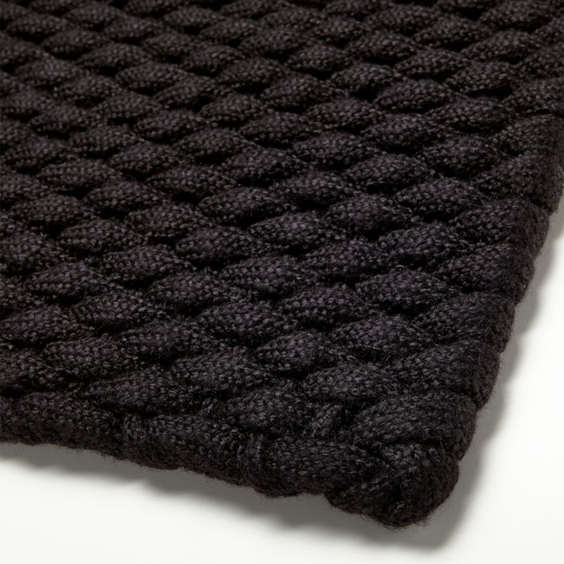 Chunky Weave Performance Black Indoor/Outdoor Doormat 18"x30"