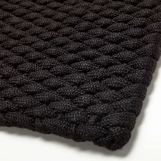 Chunky Weave Performance Black Indoor/Outdoor Doormat