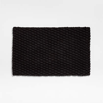 Chunky Weave Performance Black Indoor/Outdoor Doormat 18"x30"