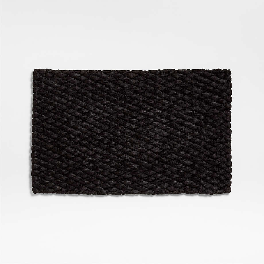 Chunky Weave Performance Black Indoor/Outdoor Doormat 18"x30"