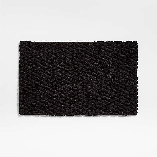 Chunky Weave Performance Black Indoor/Outdoor Doormat