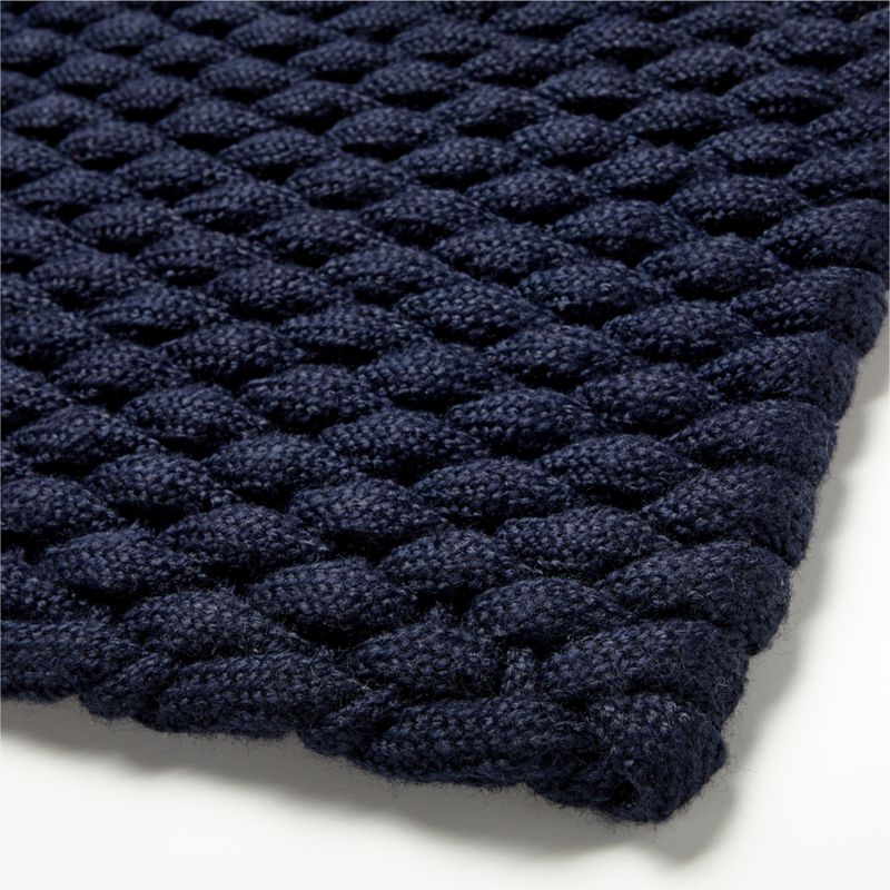 Chunky Weave Performance Navy Blue Indoor/Outdoor Doormat 18"x30" - image 3 of 5