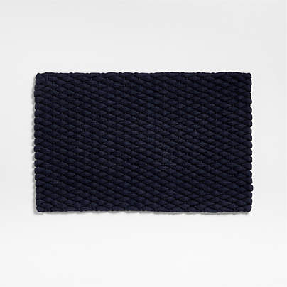 Chunky Weave Performance Navy Blue Indoor/Outdoor Doormat 18"x30"