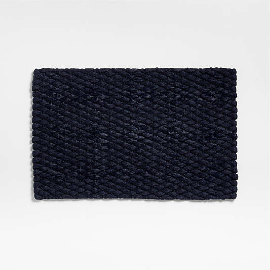 Chunky Weave Performance Navy Blue Indoor/Outdoor Doormat 18"x30"