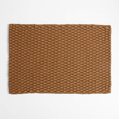 Chunky Woven Brulee Brown Indoor/Outdoor Doormat 24"x36"