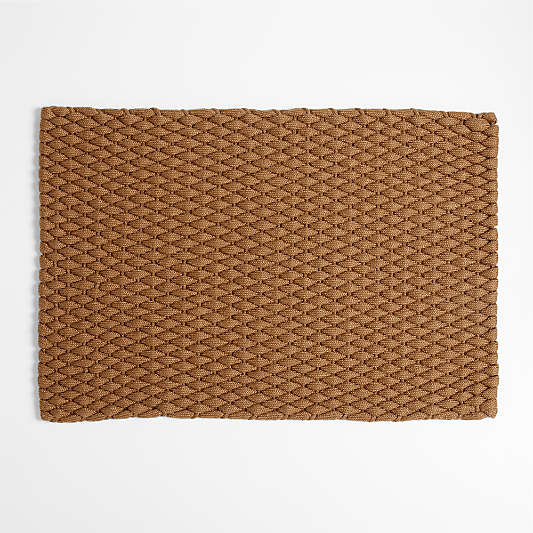 Chunky Woven Brulee Brown Indoor/Outdoor Doormat 24"x36"