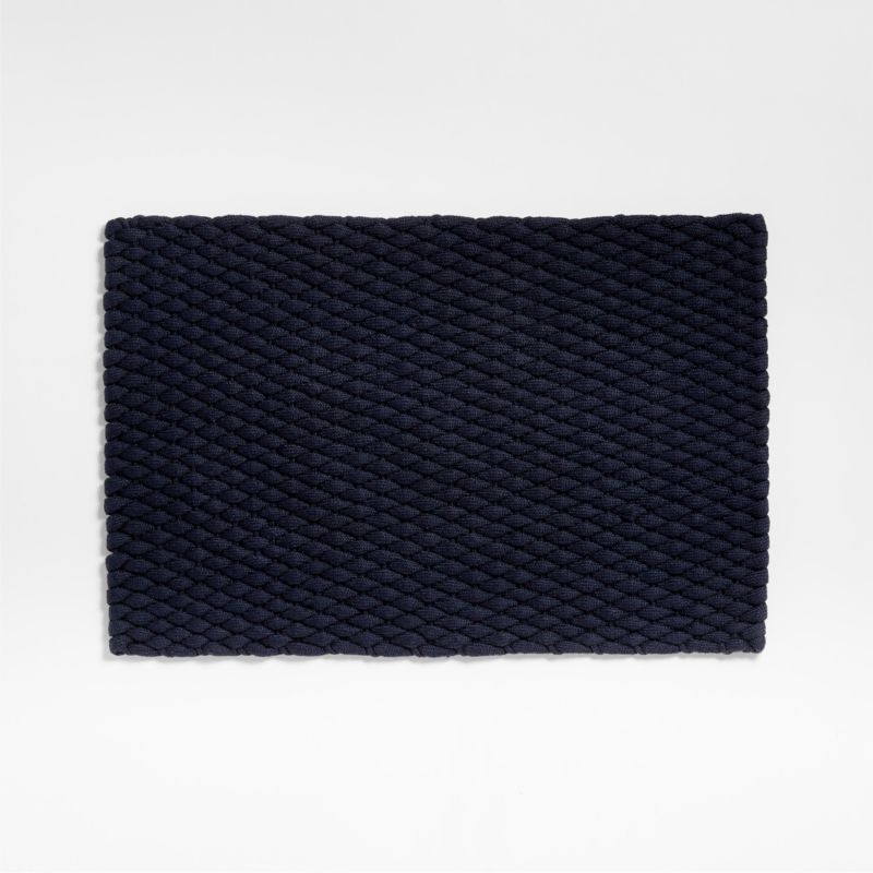 Chunky Weave Performance Navy Blue Indoor/Outdoor Doormat 24"x36"' - image 0 of 6