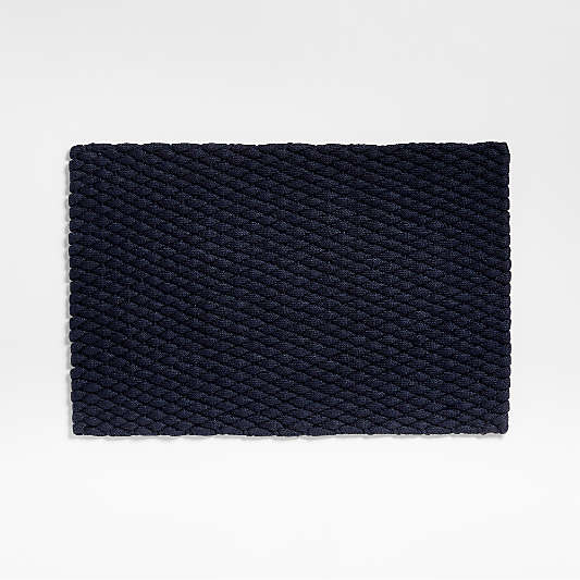 Chunky Weave Performance Navy Blue Indoor/Outdoor Doormat 24"x36"'